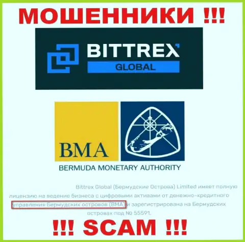 И контора Bittrex и ее регулирующий орган: Bermuda Monetary Authority, являются мошенниками