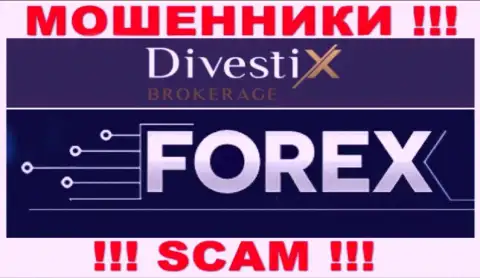 FOREX - это именно то на чем, якобы, специализируются internet мошенники DivestixBrokerage Com
