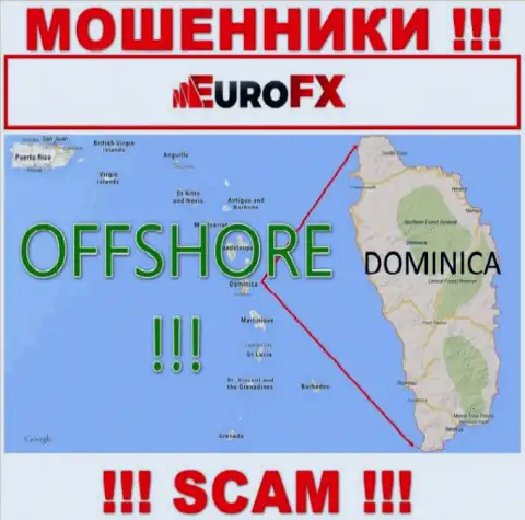 Dominica - оффшорное место регистрации мошенников EuroFXTrade, предложенное на их информационном портале