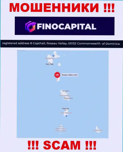FinoCapital - это МОШЕННИКИ, осели в офшорной зоне по адресу: 8 Copthall, Roseau Valley, 00152 Commonwealth of Dominica