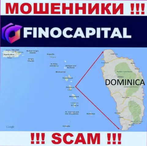 Юридическое место регистрации Fino Capital на территории - Доминика