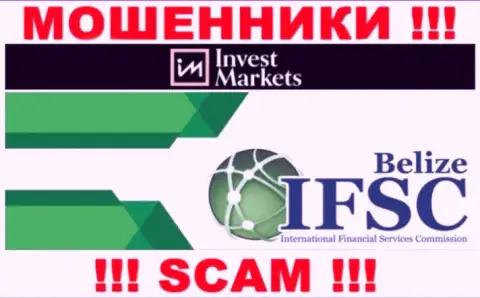 InvestMarkets Com спокойно прикарманивает депозиты доверчивых клиентов, т.к. его покрывает лохотронщик - IFSC