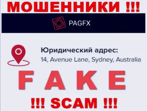 Официальный адрес компании PagFX на ее web-ресурсе фейковый - это СТОПРОЦЕНТНО МОШЕННИКИ !!!