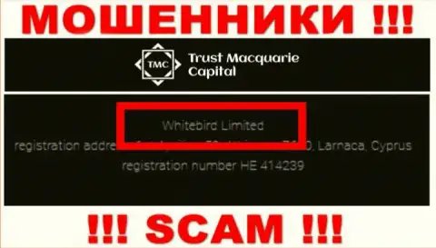 На официальном web-портале Trust Macquarie Capital отмечено, что данной конторой владеет Whitebird Limited