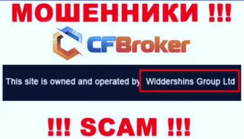 Юридическое лицо, управляющее internet-махинаторами ЦФБрокер Ио - это Widdershins Group Ltd