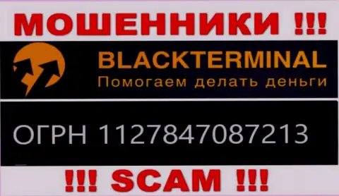БлэкТерминал Ру мошенники интернет сети !!! Их номер регистрации: 1127847087213