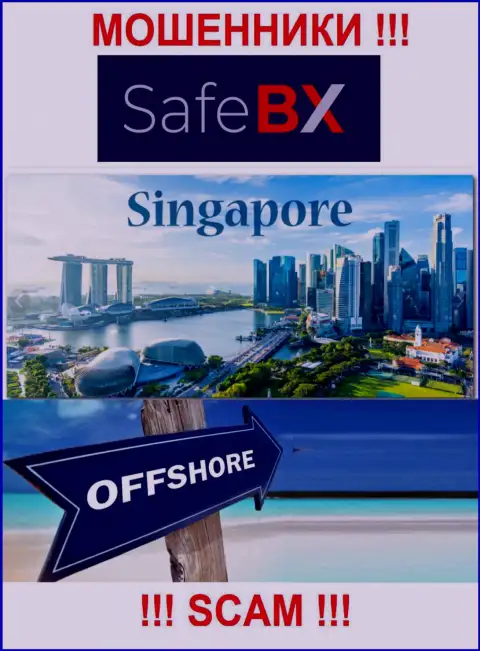 Singapore - оффшорное место регистрации обманщиков SafeBX Com, представленное у них на сайте