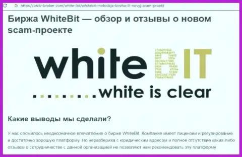 ВайтБит это организация, совместное сотрудничество с которой доставляет только лишь убытки (обзор)