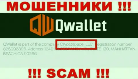 На официальном интернет-сервисе Q Wallet отмечено, что указанной конторой управляет Cryptospace LLC