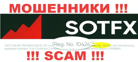 Как представлено на официальном сайте мошенников SotFX Com: 10424 - это их регистрационный номер
