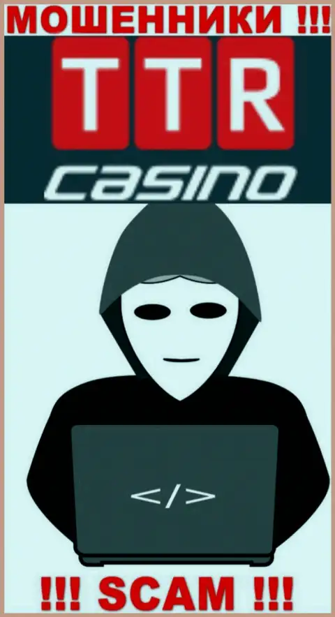Посетив сайт мошенников TTR Casino мы обнаружили полное отсутствие информации о их руководстве