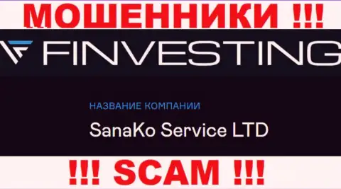 На официальном интернет-сервисе Финвестинг Ком отмечено, что юридическое лицо конторы - СанаКо Сервис Лтд
