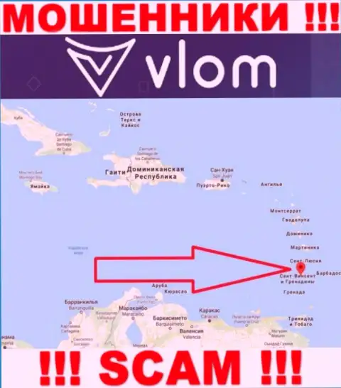 Контора Влом - интернет кидалы, базируются на территории Saint Vincent and the Grenadines, а это офшор