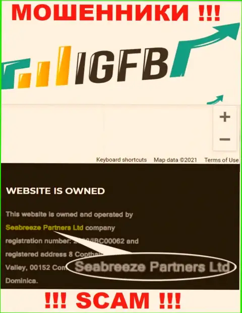 Seabreeze Partners Ltd, которое владеет организацией ИГФБ