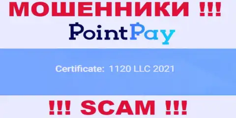 Рег. номер Point Pay, который указан ворами у них на сайте: 1120 LLC 2021