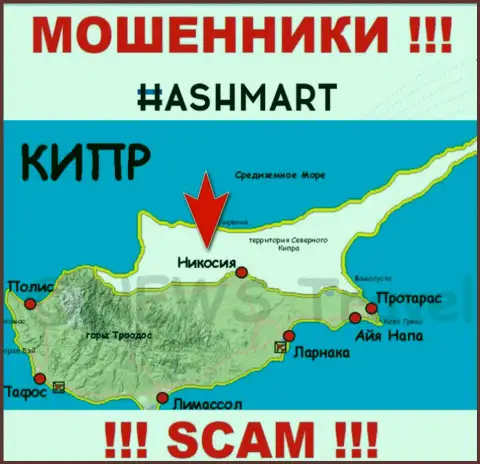 Будьте осторожны internet ворюги HashMart Io зарегистрированы в офшоре на территории - Nicosia, Cyprus
