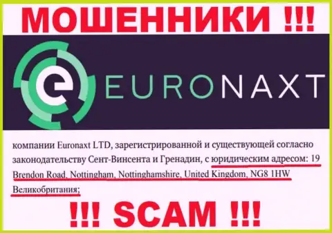 Официальный адрес конторы ЕвроНакст на ее веб-ресурсе ложный - это СТОПРОЦЕНТНО МОШЕННИКИ !!!