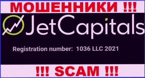 Рег. номер компании Jet Capitals, который они засветили у себя на информационном портале: 1036 LLC 2021