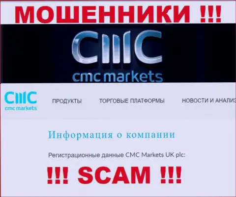 Свое юр лицо организация СМСМаркетс Ком не скрывает это CMC Markets UK plc