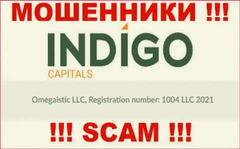 Регистрационный номер очередной преступно действующей компании Индиго Капиталс - 1004 LLC 2021