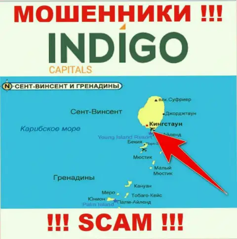 Воры Indigo Capitals находятся на офшорной территории - Kingstown, St Vincent and the Grenadines