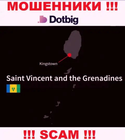 Dot Big имеют оффшорную регистрацию: Kingstown, St. Vincent and the Grenadines - будьте очень бдительны, мошенники