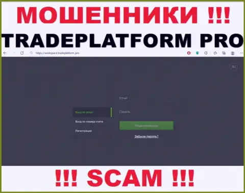 TradePlatform Pro - это web-сервис Trade Platform Pro, где с легкостью возможно попасть в грязные лапы указанных обманщиков