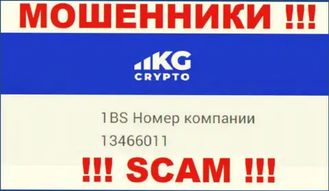 Регистрационный номер конторы CryptoKG, в которую средства лучше не отправлять: 13466011