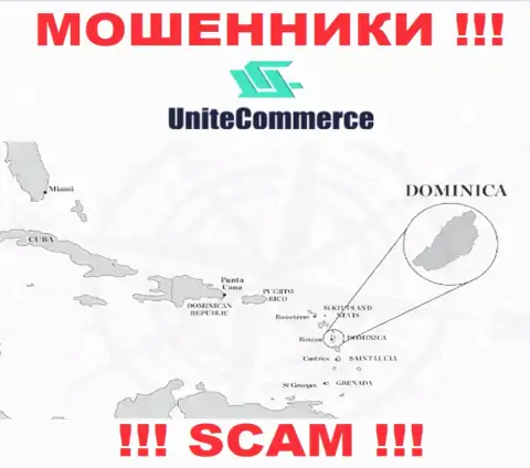 UniteCommerce базируются в офшоре, на территории - Доминика