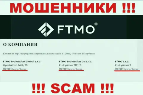 FTMO это очередной лохотрон, официальный адрес компании - ненастоящий