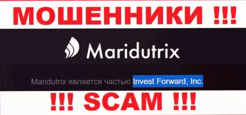 Компания Maridutrix находится под управлением конторы Инвест Форвард, Инк.
