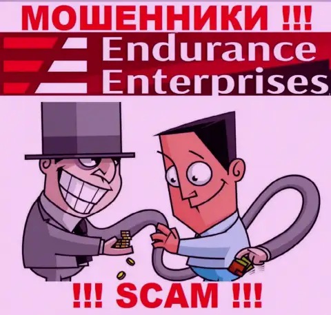 Прибыль с дилинговой конторой Endurance Enterprises вы не увидите - не советуем вводить дополнительные деньги