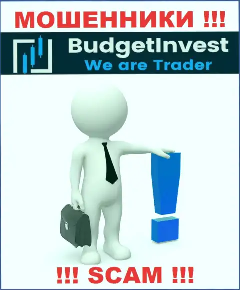 BudgetInvest - это аферисты !!! Не говорят, кто конкретно ими руководит