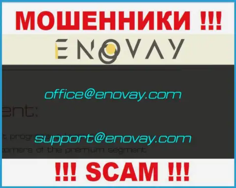 Е-майл, который махинаторы EnoVay Com представили на своем официальном онлайн-ресурсе