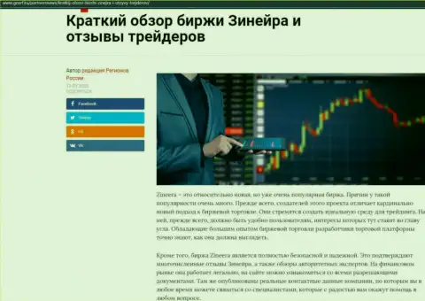 Сжатый обзор условий для спекулирования дилинговой компании Зиннейра, предоставленный на интернет-ресурсе gosrf ru