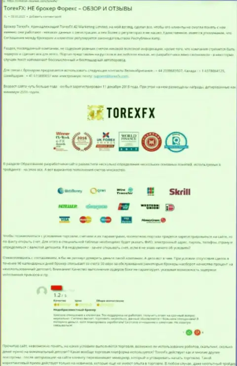 О вложенных в компанию TorexFX средствах можете и не думать, прикарманивают все до последнего рубля (обзор)